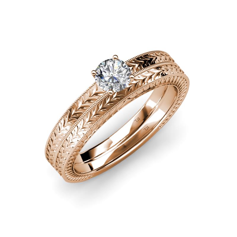 Keona 1.00 ctw IGI Certified Lab Grown Diamond (6.50 mm) Solitaire Bridal Set Ring  