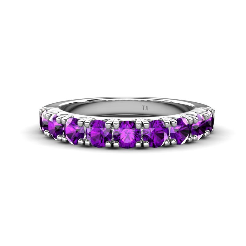 Malaine 0.72 ctw Amethyst (3.00 mm) 9 Stone Wedding Band 