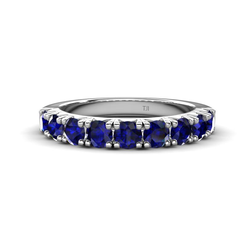 Malaine 1.08 ctw Blue Sapphire (3.00 mm) 9 Stone Wedding Band 