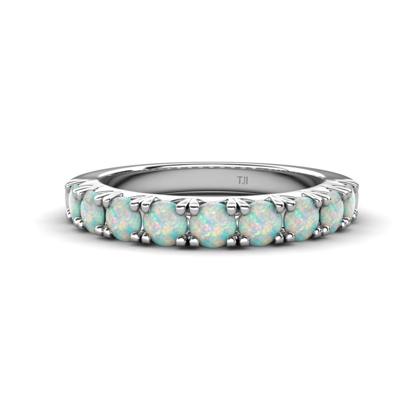 Malaine 0.54 ctw Opal (3.00 mm) 9 Stone Wedding Band 