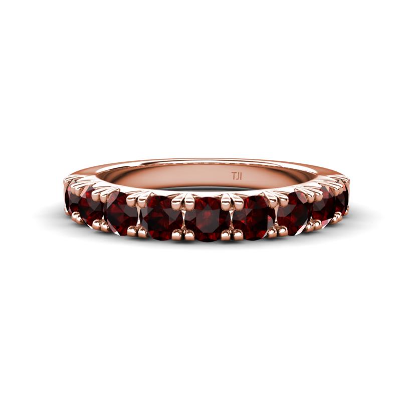 Malaine 1.04 ctw Red Garnet (3.00 mm) 9 Stone Wedding Band 