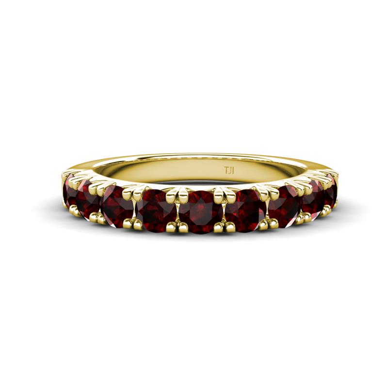 Malaine 1.04 ctw Red Garnet (3.00 mm) 9 Stone Wedding Band 