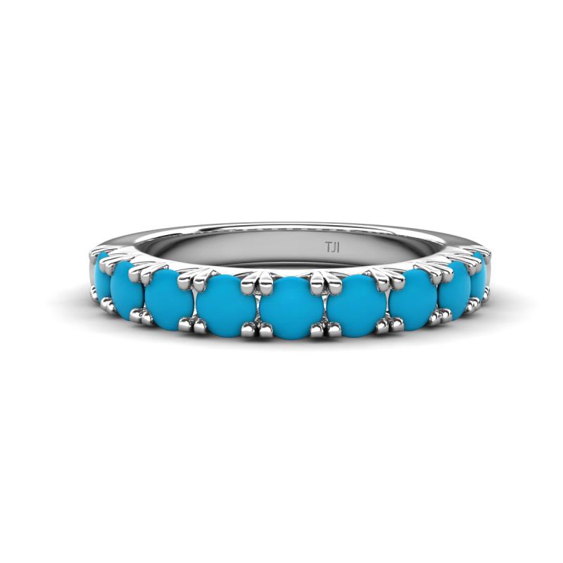 Malaine 0.63 ctw Turquoise (3.00 mm) 9 Stone Wedding Band 