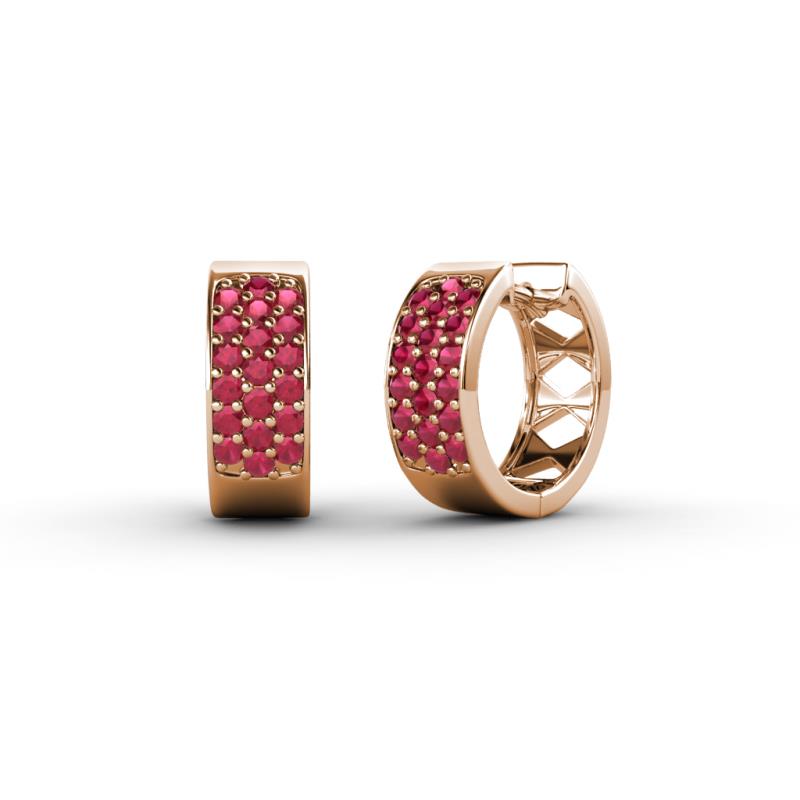 Anais Ruby Hoop Earrings 