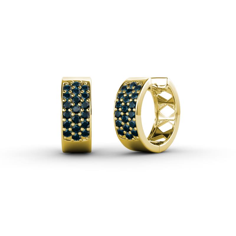 Anais Blue Diamond Hoop Earrings 