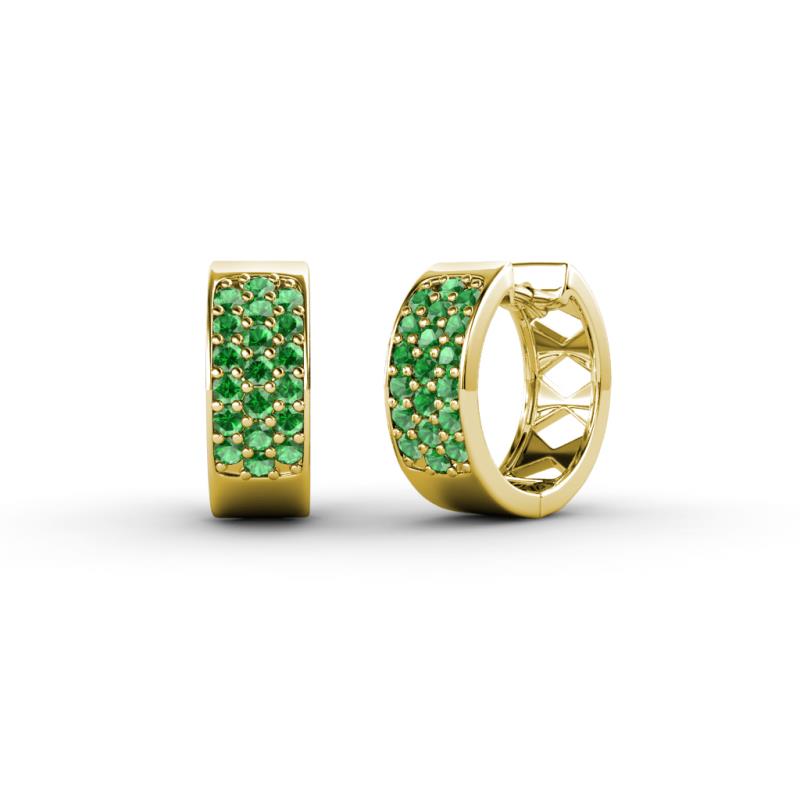 Anais Green Garnet Hoop Earrings 