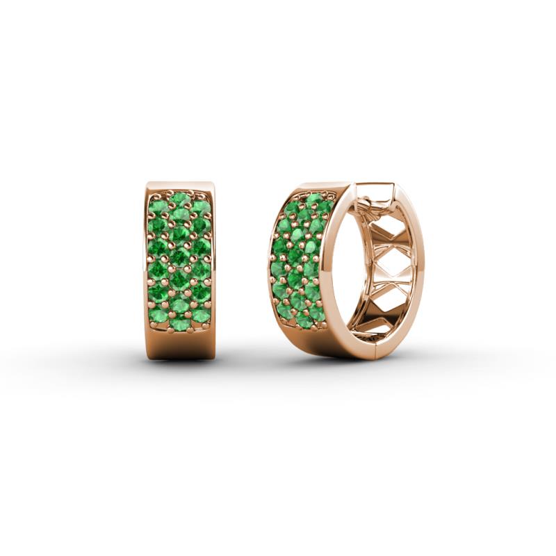 Anais Green Garnet Hoop Earrings 