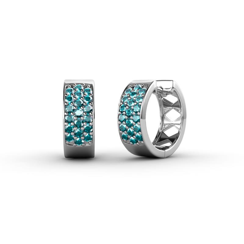 Anais London Blue Topaz Hoop Earrings 