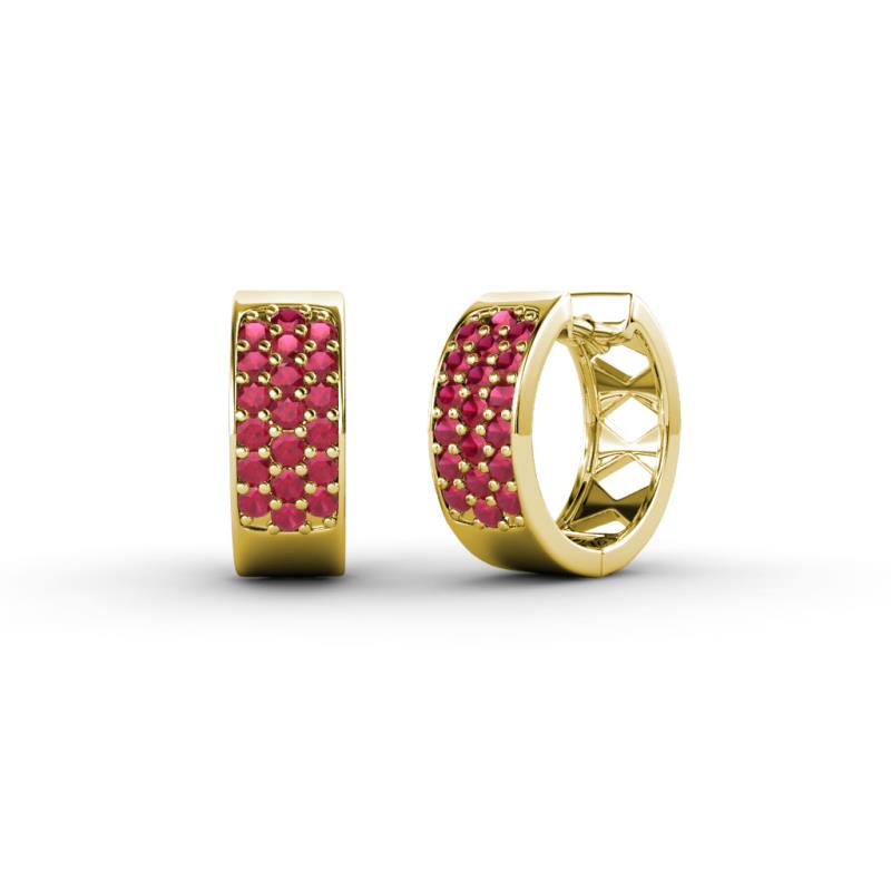 Anais Ruby Hoop Earrings 