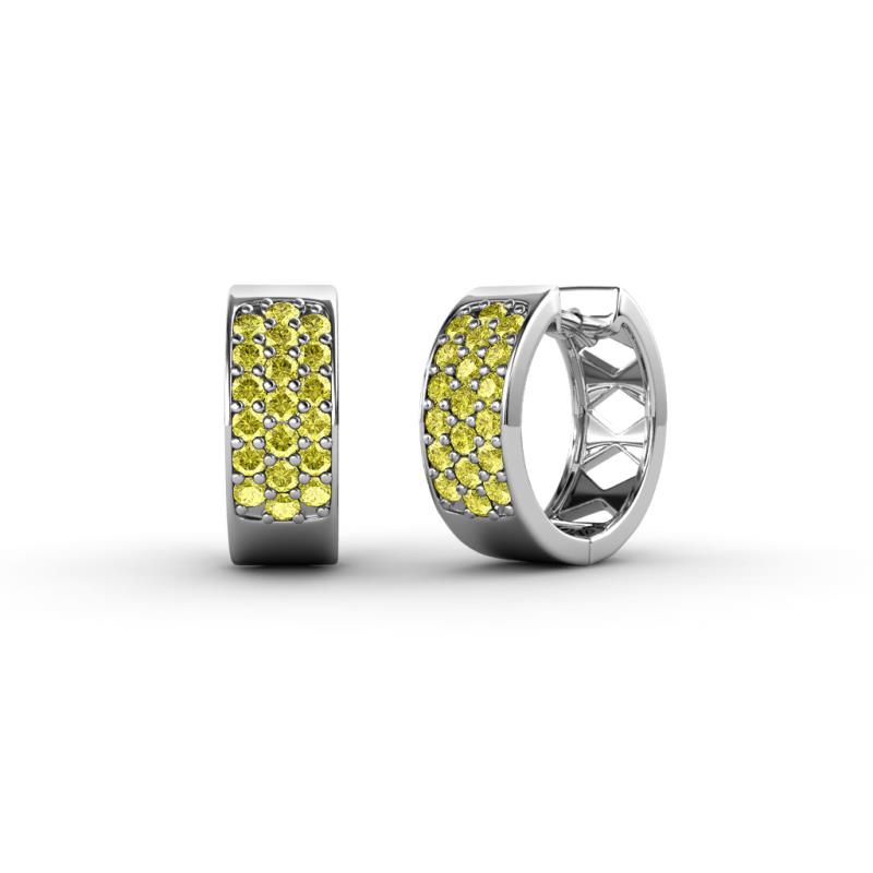 Anais Yellow Diamond Hoop Earrings 