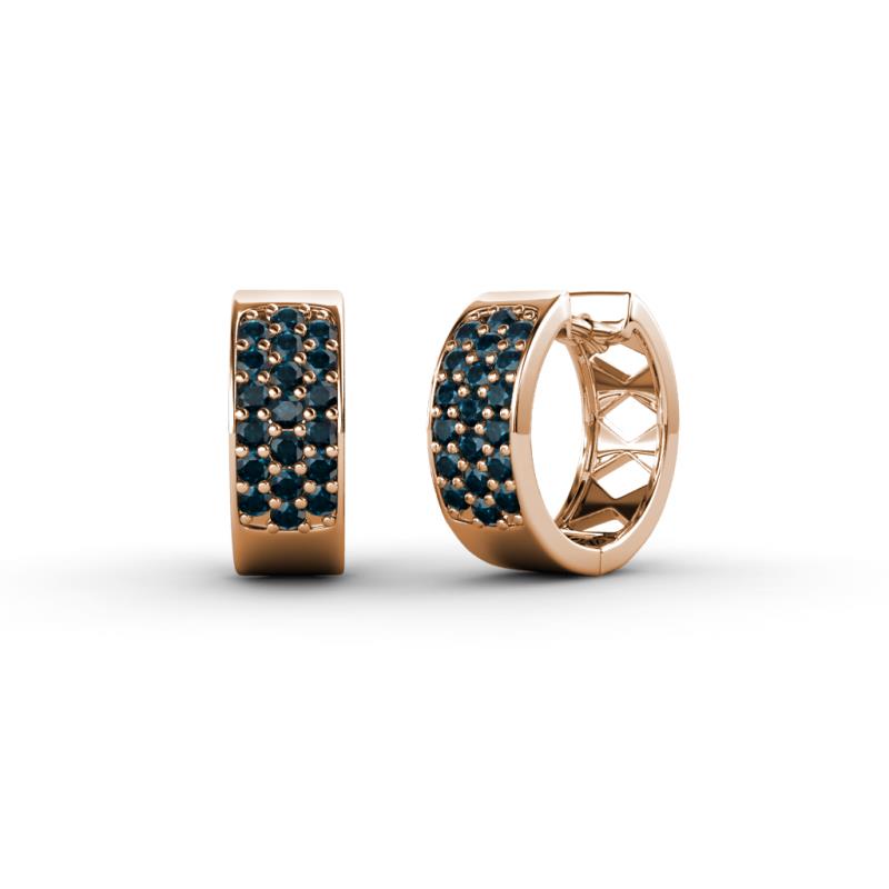 Anais Blue Diamond Hoop Earrings 