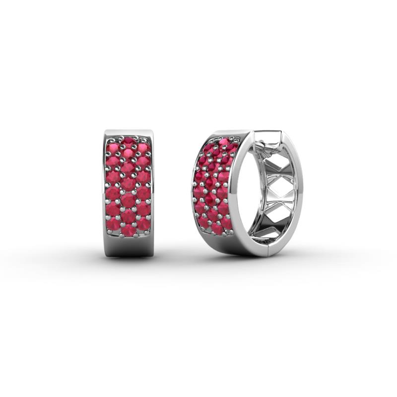 Anais Ruby Hoop Earrings 