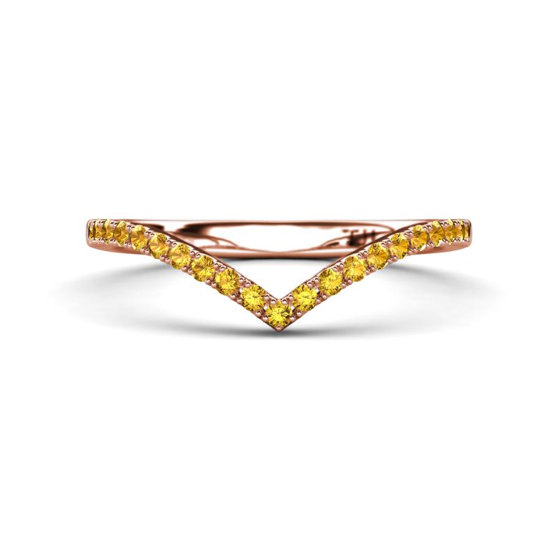 Nia 0.20 ctw Citrine Curved Wedding Band 