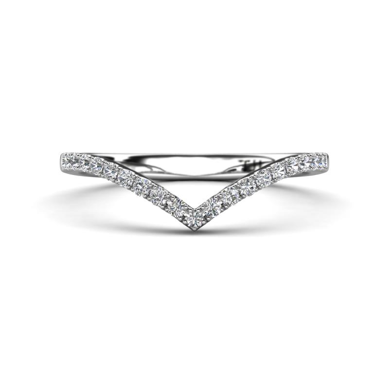 Nia 0.21 ctw Natural Diamonds Curved Wedding Band 
