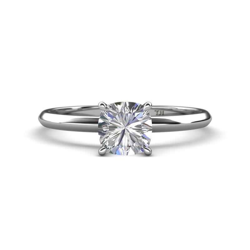 Elodie IGI Certified 6.00 mm Cushion Lab Grown Diamond Solitaire Engagement Ring 