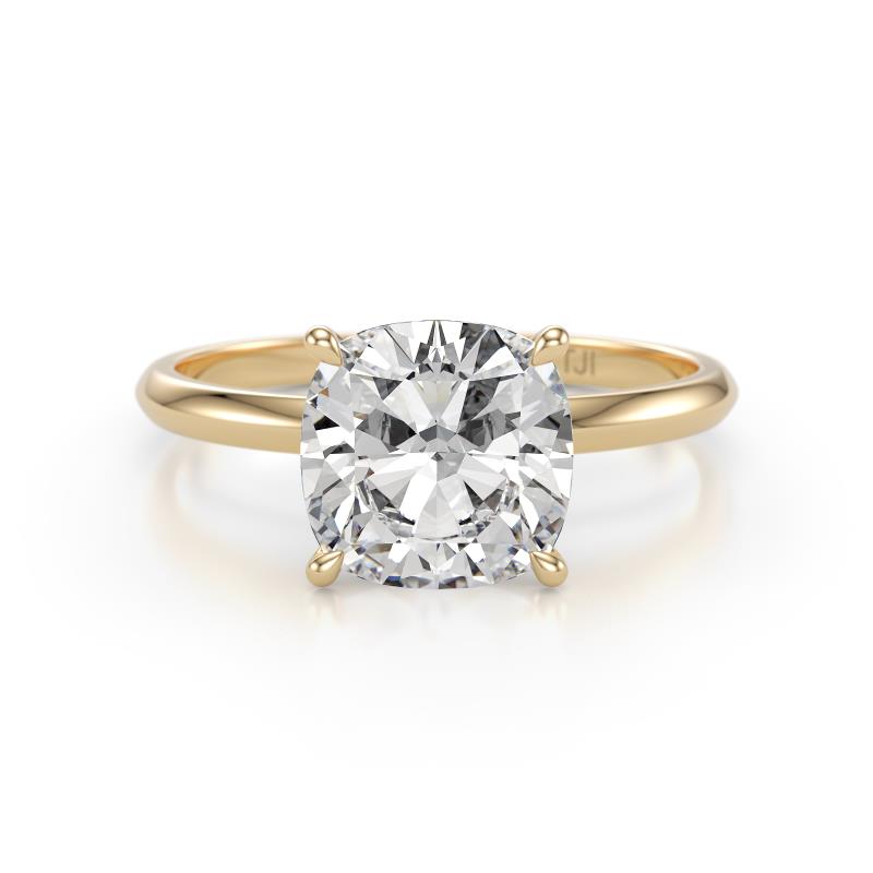Elodie 4.00 ct IGI Certified Cushion Shape Lab Grown Diamond (9.00 mm) Solitaire Engagement Ring 