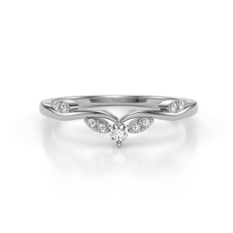 Brielle Lab Grown Diamonds Curved Wedding Band 