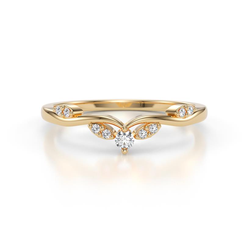 Brielle Lab Grown Diamonds Curved Wedding Band 