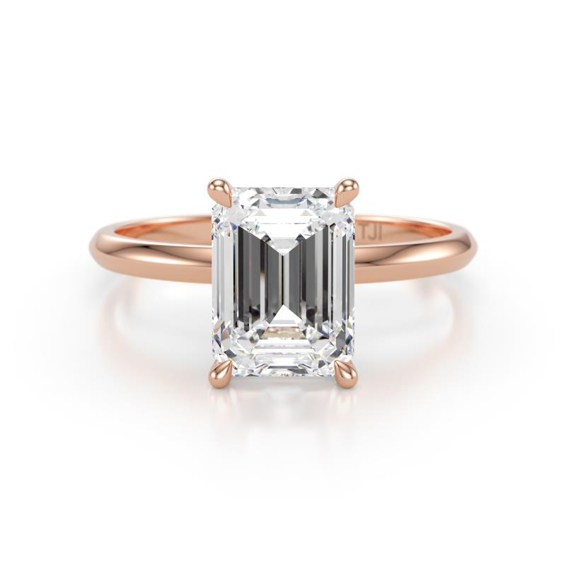 Elodie 3.00 ct IGI Certified Emerald Shape Lab Grown Diamond (9.50x6.50 mm) Solitaire Engagement Ring 