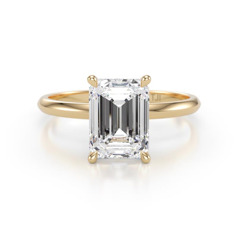 Elodie 3.00 ct IGI Certified Emerald Shape Lab Grown Diamond (9.50x6.50 mm) Solitaire Engagement Ring 