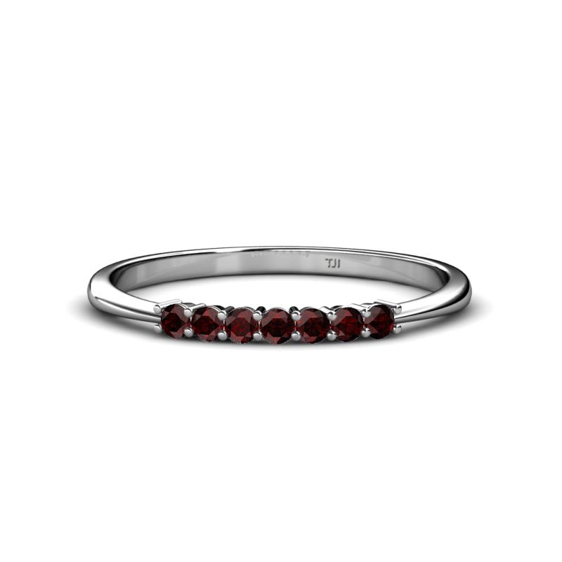 Reina 2.00 mm Red Garnet Wedding Band 