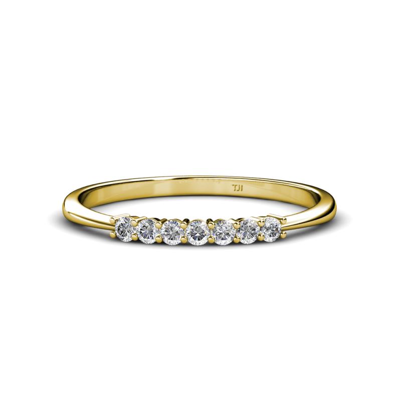 Reina 2.00 mm Lab Grown Diamond 7 Stone Wedding Band 