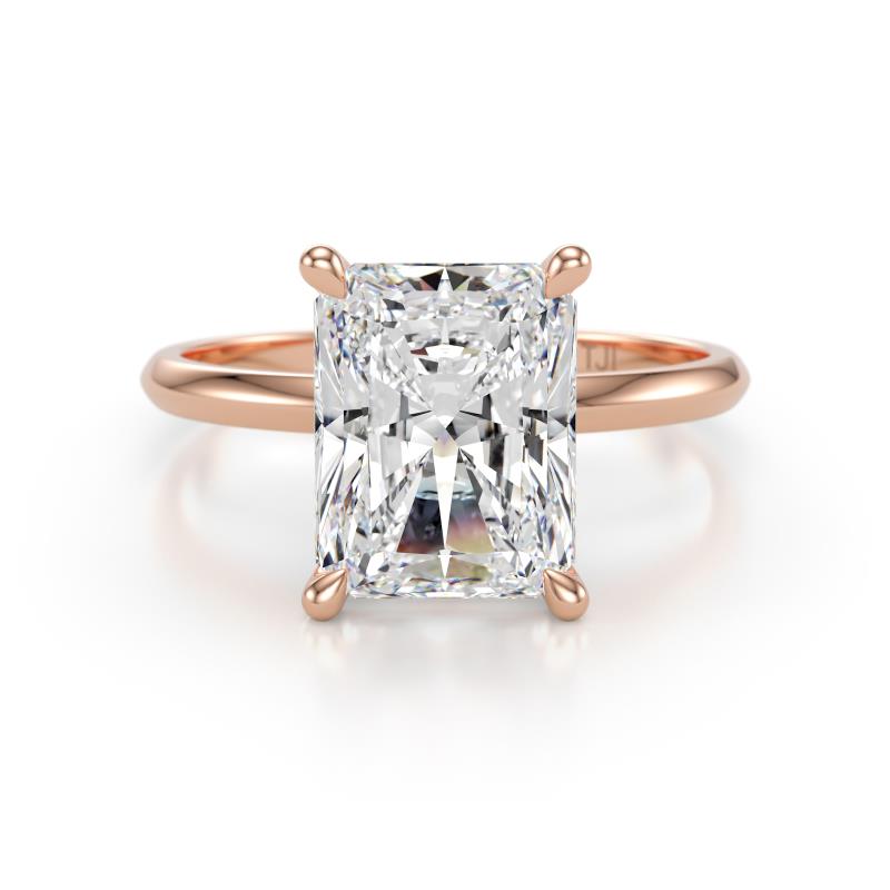 Elodie 4.00 ct IGI Certified Lab Grown Diamond Radiant Shape (10.00x8.00 mm) Solitaire Engagement Ring 