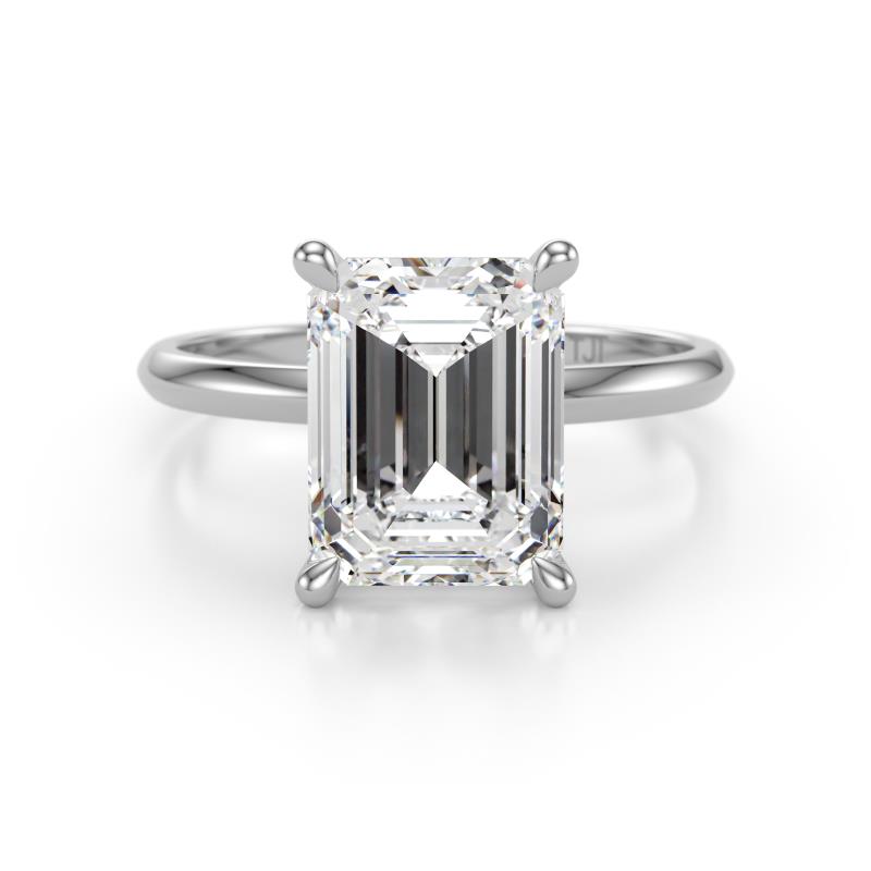 Elodie 5.00 ct IGI Certified Emerald Shape Lab Grown Diamond (11.00x8.00 mm) Solitaire Engagement Ring 