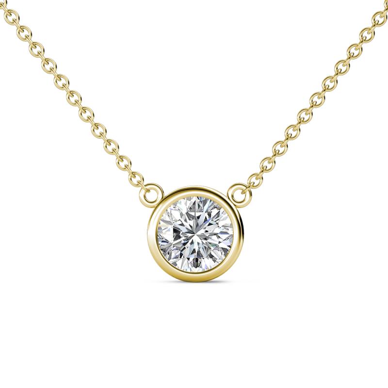 Merilyn 1.50 ct IGI Certified Round Lab Grown Diamond Bezel Set Solitaire Pendant 