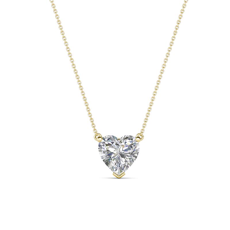 Zaria 1.00 ct IGI Certified Lab Grown Diamond Heart Shape (6.50 mm) Solitaire Pendant Necklace 