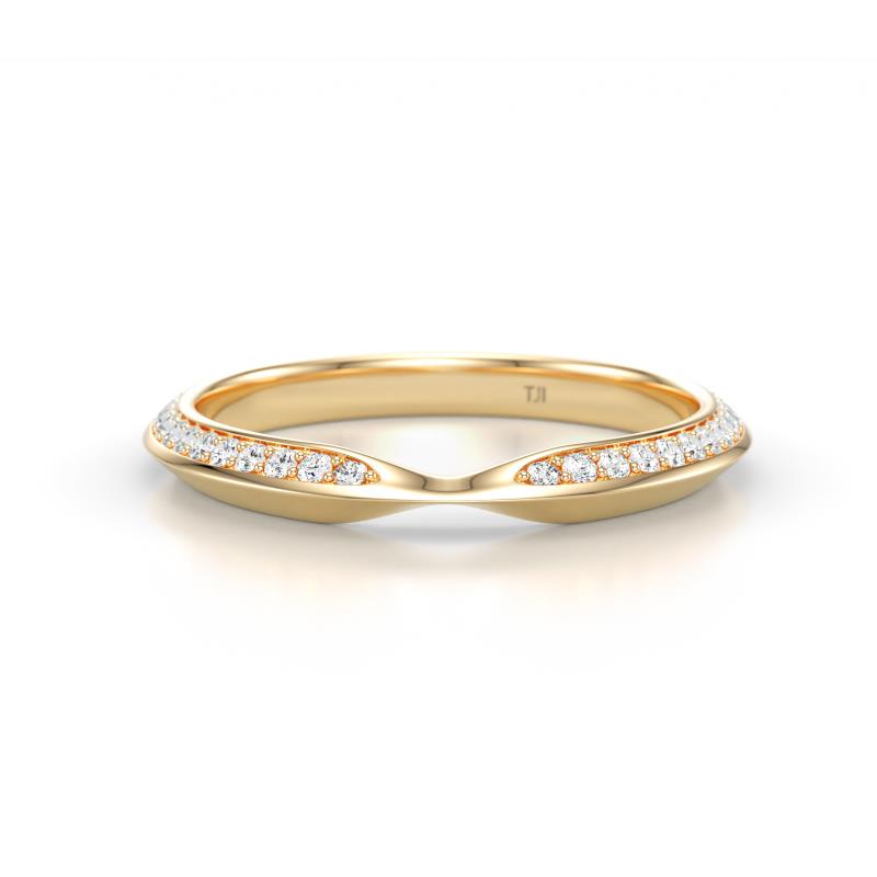 Remi Lab Grown Diamonds Pinched Wedding Band 