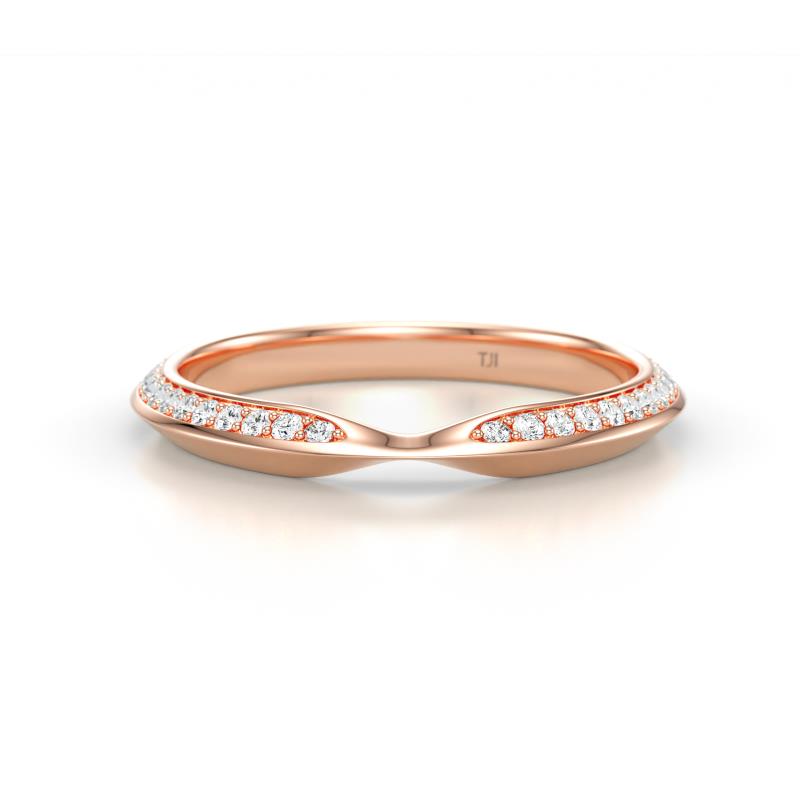 Remi Natural Diamonds Pinched Wedding Band 