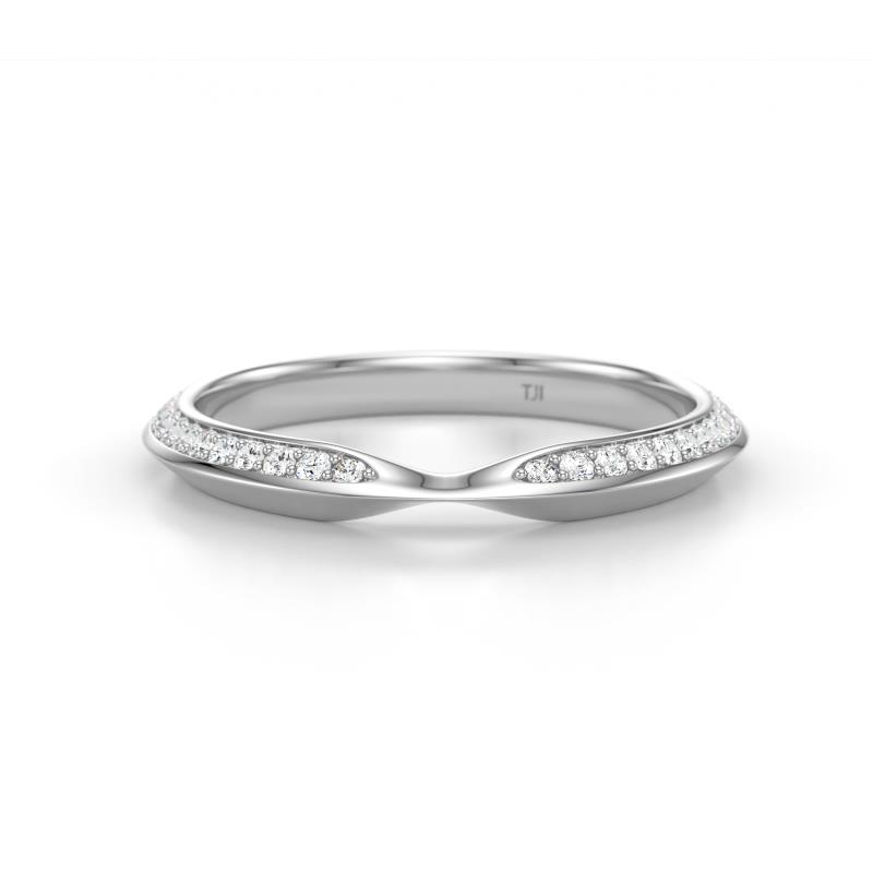 Remi Natural Diamonds Pinched Wedding Band 