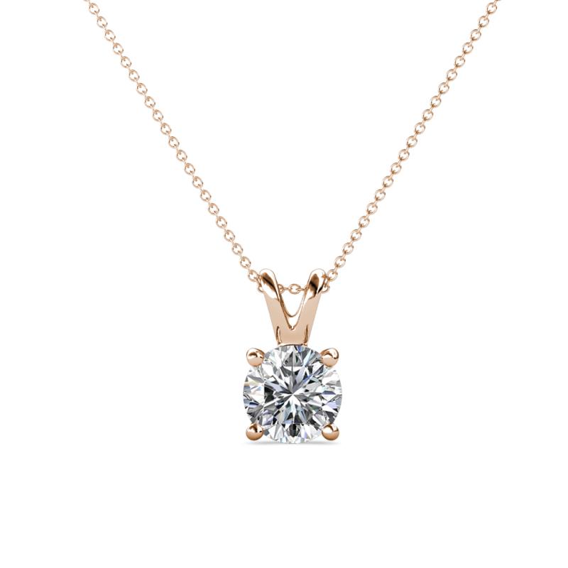 Jassiel IGI Certified 10.00 mm Lab Grown Diamond Double Bail Solitaire Pendant Necklace 
