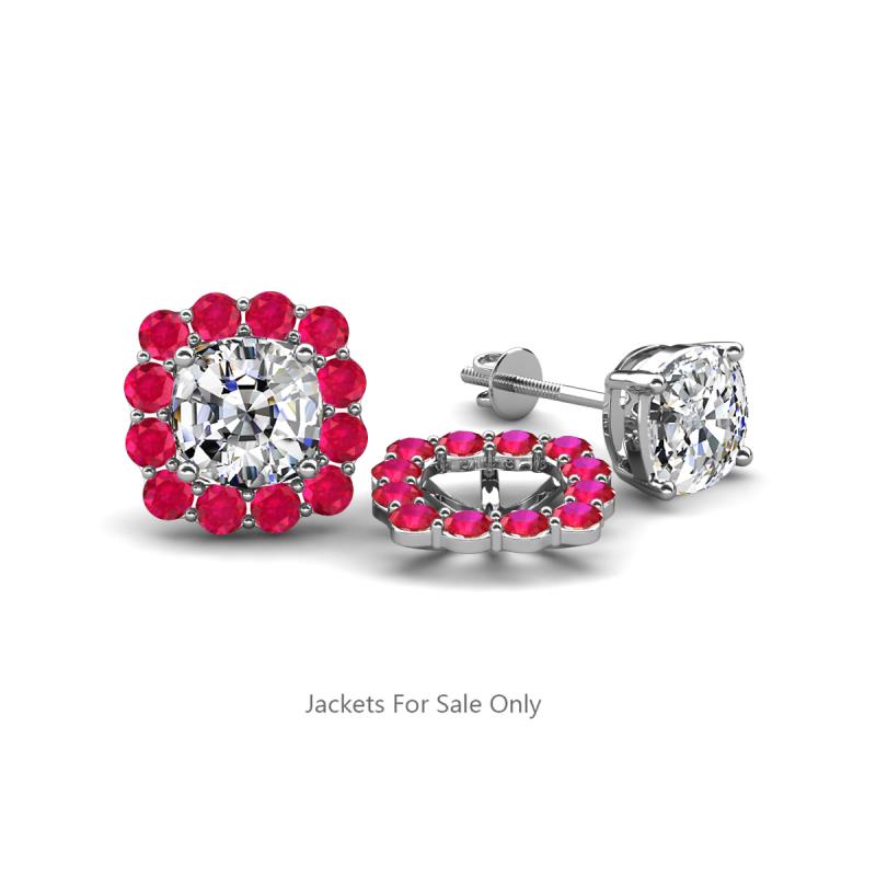 Ambre Ruby Jacket Earrings 