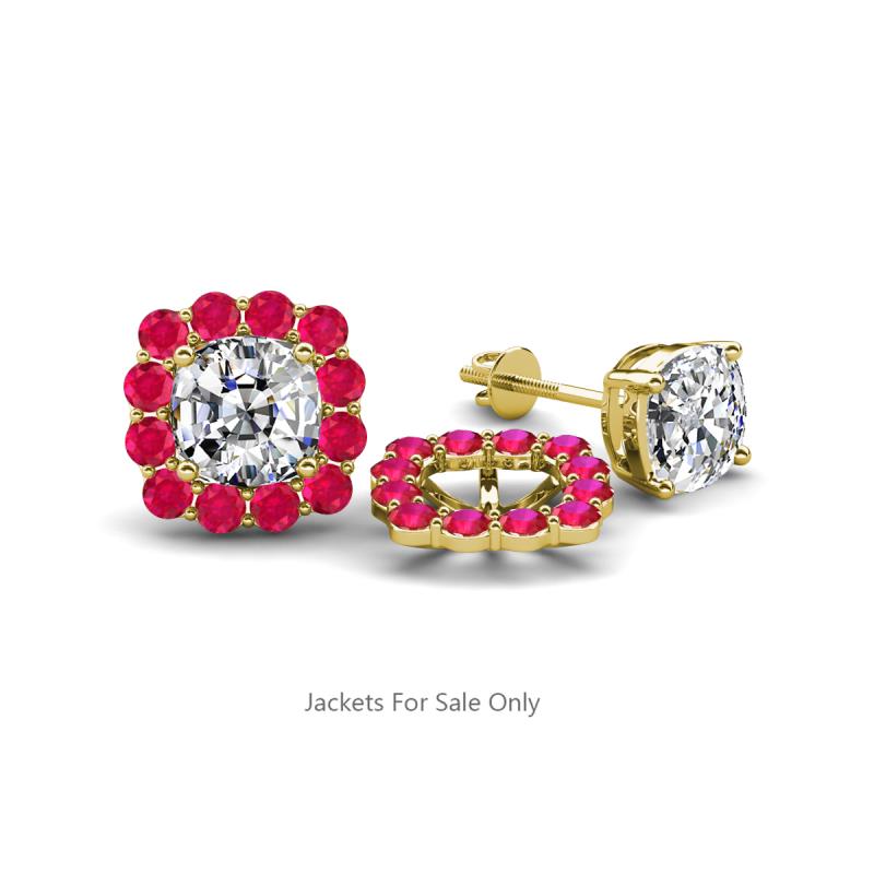 Ambre Ruby Jacket Earrings 