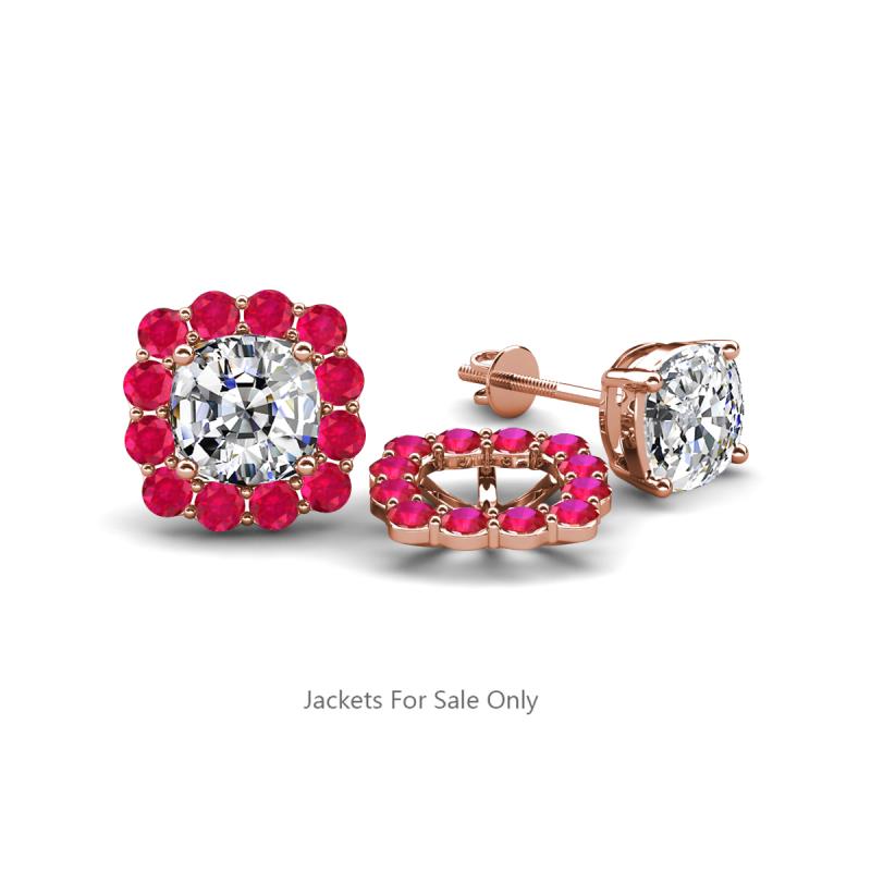 Ambre Ruby Jacket Earrings 