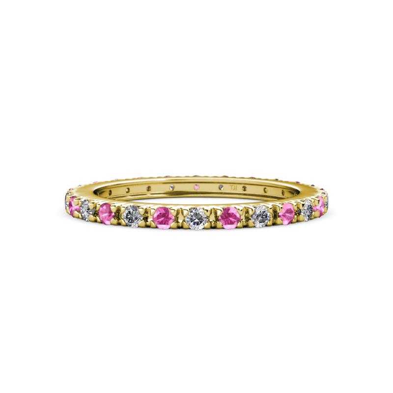 Gracie 2.00 mm Round Pink Sapphire and Diamond Eternity Band 