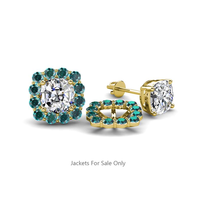 Ambre London Blue Topaz Jacket Earrings 