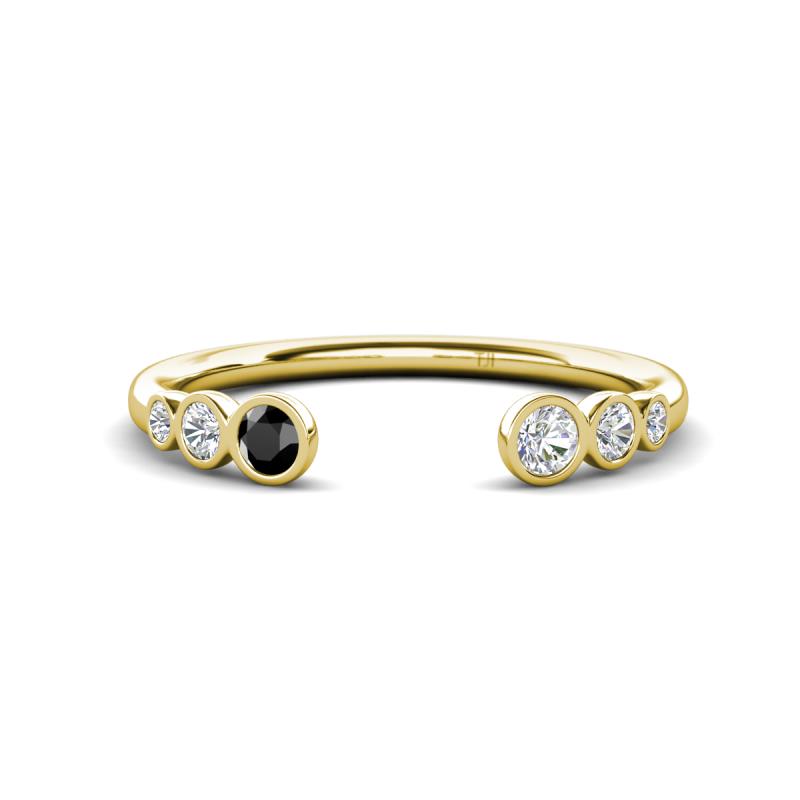 Makena Black Diamond and Lab Grown Diamonds Open Wedding Band 