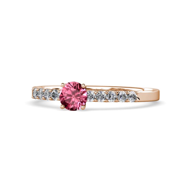 Juan Pink Tourmaline and Diamond Engagement Ring 