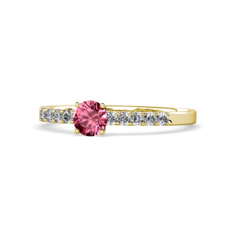 Juan Pink Tourmaline and Diamond Engagement Ring 