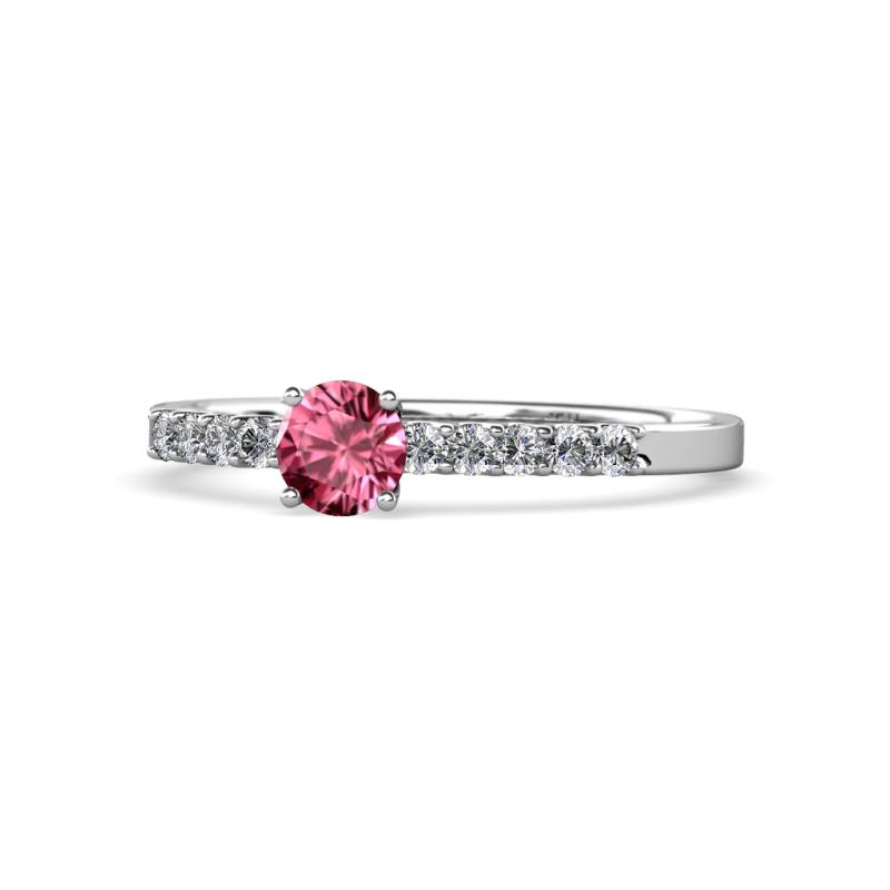 Juan Pink Tourmaline and Diamond Engagement Ring 