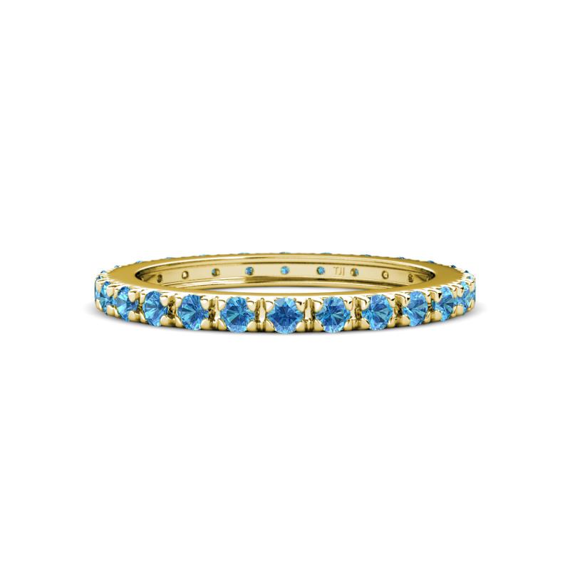 Gracie 0.99 ctw Blue Topaz (2.30 mm) Women Eternity Band 