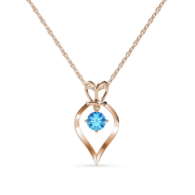 Sallie Blue Topaz Heart Pendant 