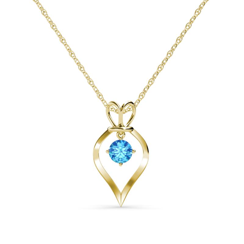 Sallie Blue Topaz Heart Pendant 