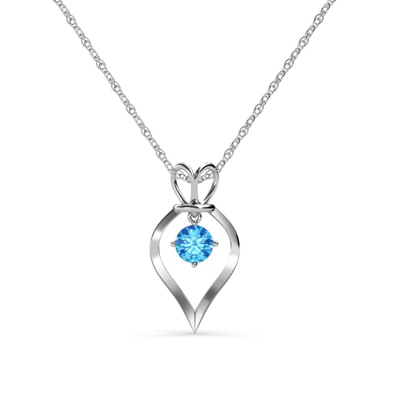 Sallie Blue Topaz Heart Pendant 