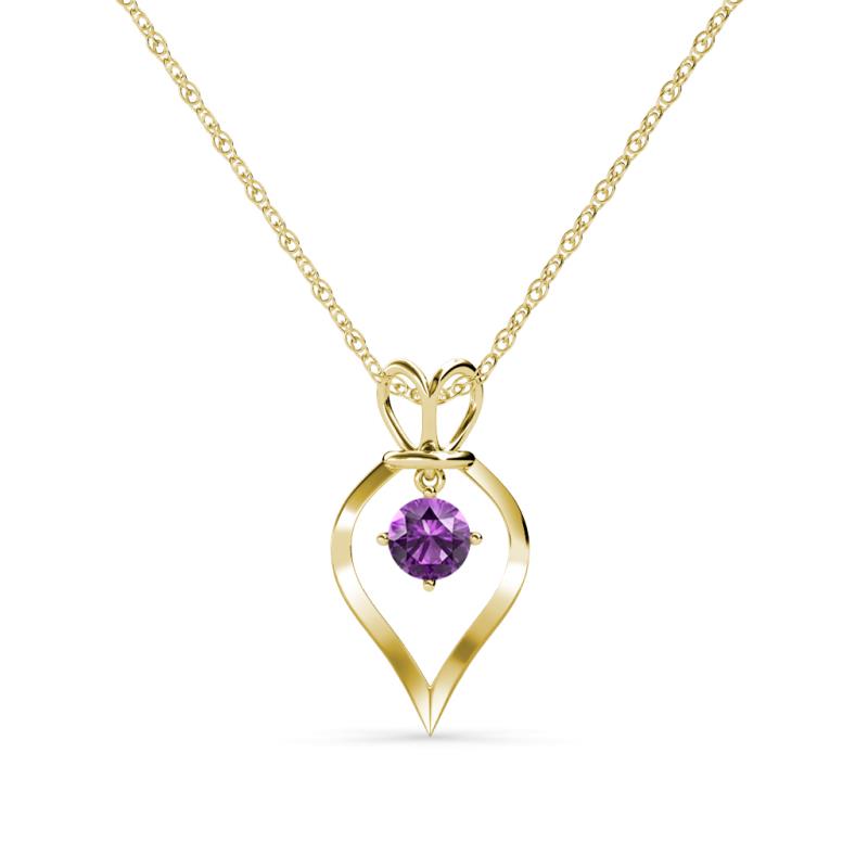 Sallie Amethyst Heart Pendant 