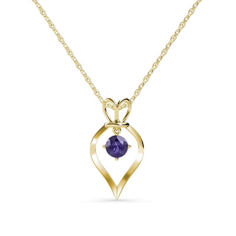 Sallie Iolite Heart Pendant 