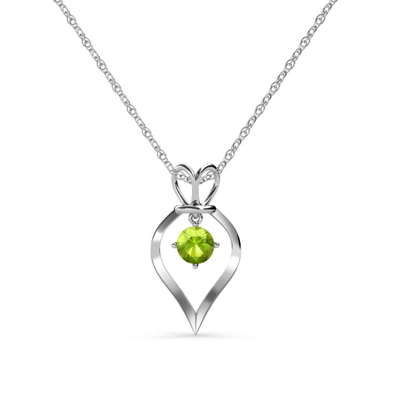Sallie Peridot Heart Pendant 